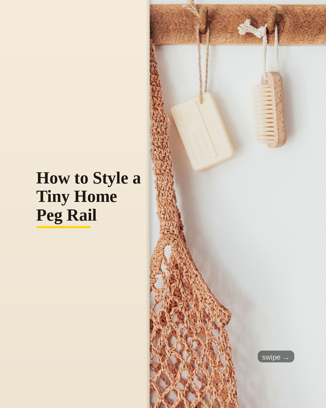 Home101’s peg rail styling guide with calm entryway storage